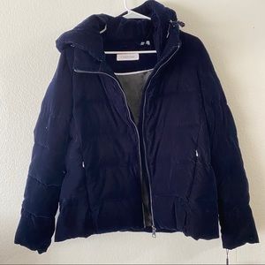 Calvin Klein 
Incredibly soft puffy silk velvet